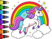 Jeu Livre de coloriage: Unicorne magique  en ligne