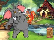 Jeu Écureuil piégé à des éléphants géants  en ligne