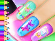 Jeu Livre de coloriage: Nail Art Salon  en ligne