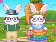Jeu Les lapins se préparent pour Pâques  en ligne