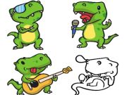 Jeu Cliquez et colore les dinosaures  en ligne