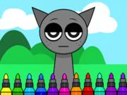 Jeu Livre de coloriage: Sprunki Incredibox Gray  en ligne