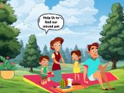Jeu Famille touristique a manqué un animal de compagnie en ligne