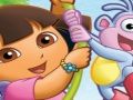 Jeu Puzzle Fun Dora avec des bottes  en ligne