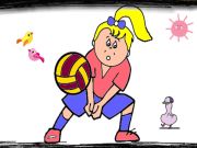 Jeu Coloriage amusant de volleyball en ligne