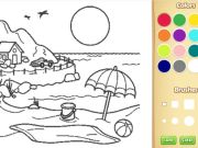 Jeu Livre de coloriage de plage pour les enfants en ligne