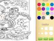 Jeu Livre de coloriage d'animaux de mer en ligne