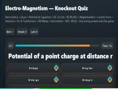 Jeu Electro-Magnetism - Knockout Quiz en ligne