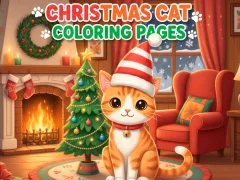 Jeu Christmas Cat Coloring Pages en ligne