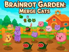 Jeu Brainrot Garden. Merge Cats en ligne