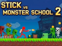 Jeu Stick vs Monster School 2 en ligne