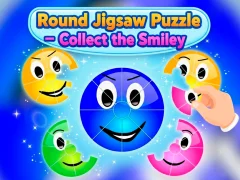 Jeu Round jigsaw Puzzle - Collect the Smiley en ligne