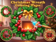 Jeu Christmas Wreath Coloring Pages en ligne