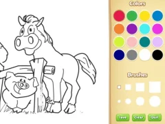 Jeu Farm Animals Coloring Book for Kids en ligne