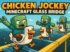 Jeu Chicken Jockey: Minecraft Glass Bridge en ligne