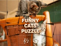 Jeu Funny Cats Puzzle en ligne