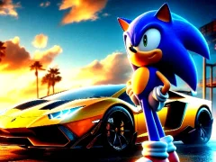 Jeu Sonic Run for Lamborghini en ligne