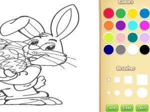 Jeu Pâques de coloriage de lapin pour enfants en ligne