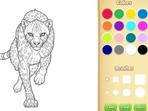 Jeu Livre de coloriage des animaux sauvages en ligne