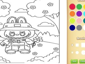 Jeu Livre de coloriage Labubu mignon pour les enfants en ligne