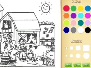 Jeu Livre de coloriage de ferme pour les enfants en ligne