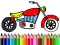 Jeu Back To School: Motorbike Coloring en ligne