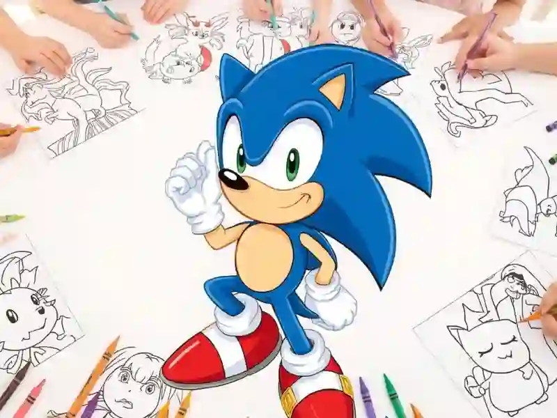 Jeu Sonic Coloring en ligne