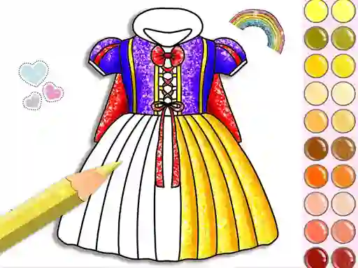 Jeu Princess Glitter Coloring en ligne