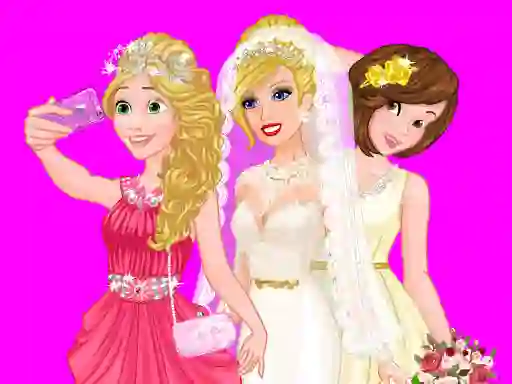 Jeu Barbie's Wedding Selfie With Princesses en ligne