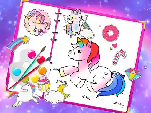 Jeu Fabulous Cute Unicorn Coloring Book en ligne