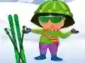 Jeu Dora Ski Dress up en ligne