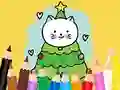 Jeu Coloring Book: Cats And Christmas Tree en ligne