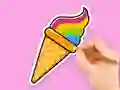 Jeu Coloring Book: Rainbow Ice Cream en ligne