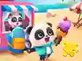 Jeu Jigsaw Puzzle: Baby Panda Ice Cream Car en ligne