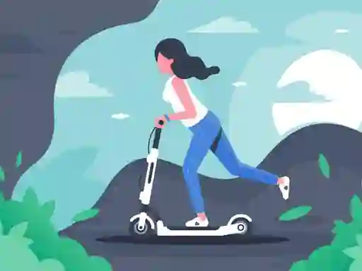Jeu Electric scooter rides jigsaw en ligne