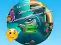Jeu Round Jigsaw Puzzle Collect Pictures of Funny Ocean Inhabitants en ligne