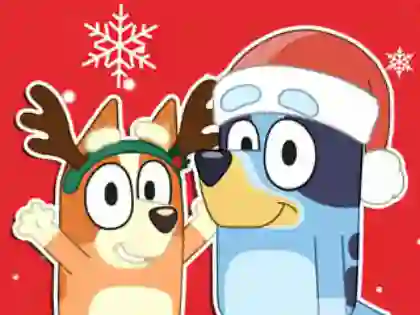 Jeu Jigsaw Puzzle: Bluey Christmas Gift en ligne