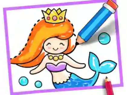 Jeu Toddler Drawing: Mermaid en ligne