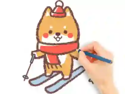 Jeu Coloring Book: Skiing Puppy en ligne