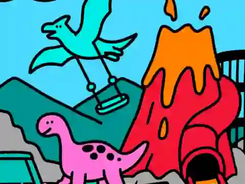 Jeu Color By Code Dino Park en ligne