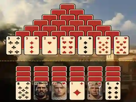 Jeu Pyramid Solitaire Ancient Rome en ligne