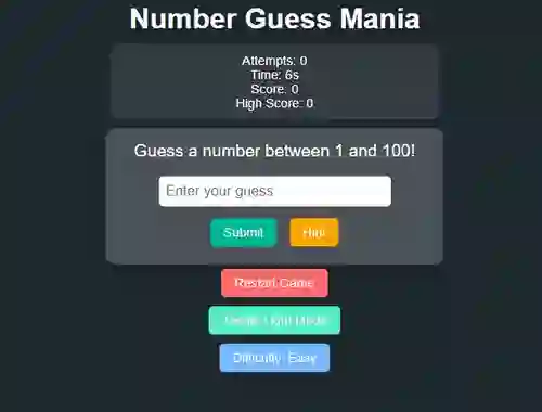 Jeu Number Guess Mania en ligne