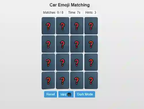 Jeu Car Emoji Matching en ligne