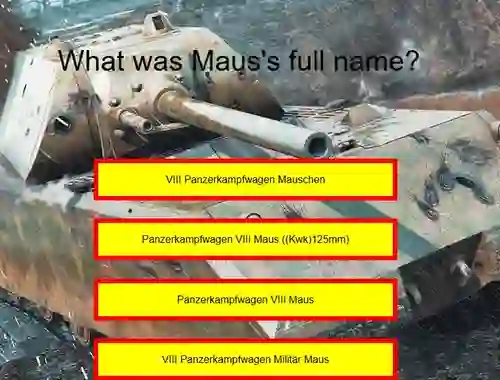 Jeu Tank Quiz: Maus en ligne
