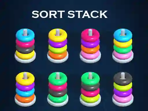 Jeu Sort Stack color Hoop Game en ligne