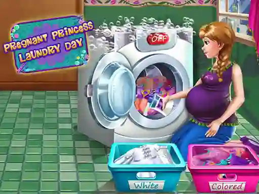 Jeu Pregnant Princess Laundry Day en ligne