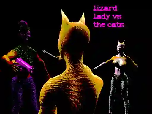 Jeu Lizard Lady Vs The Cats en ligne