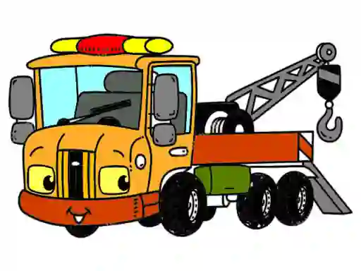Jeu Tow Trucks Coloring en ligne