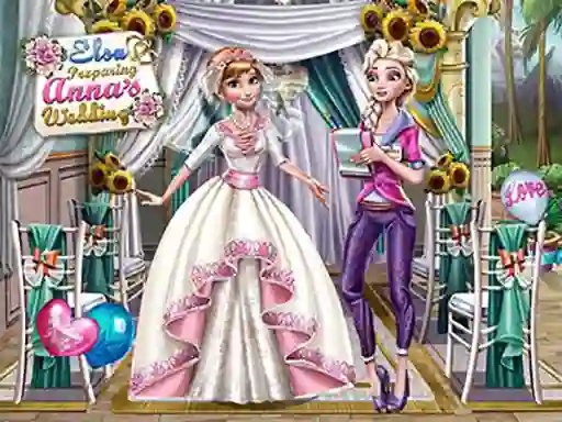 Jeu Elsa Preparing Anna's Wedding en ligne