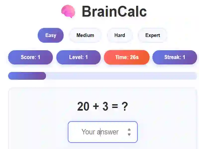 Jeu BrainCalc en ligne